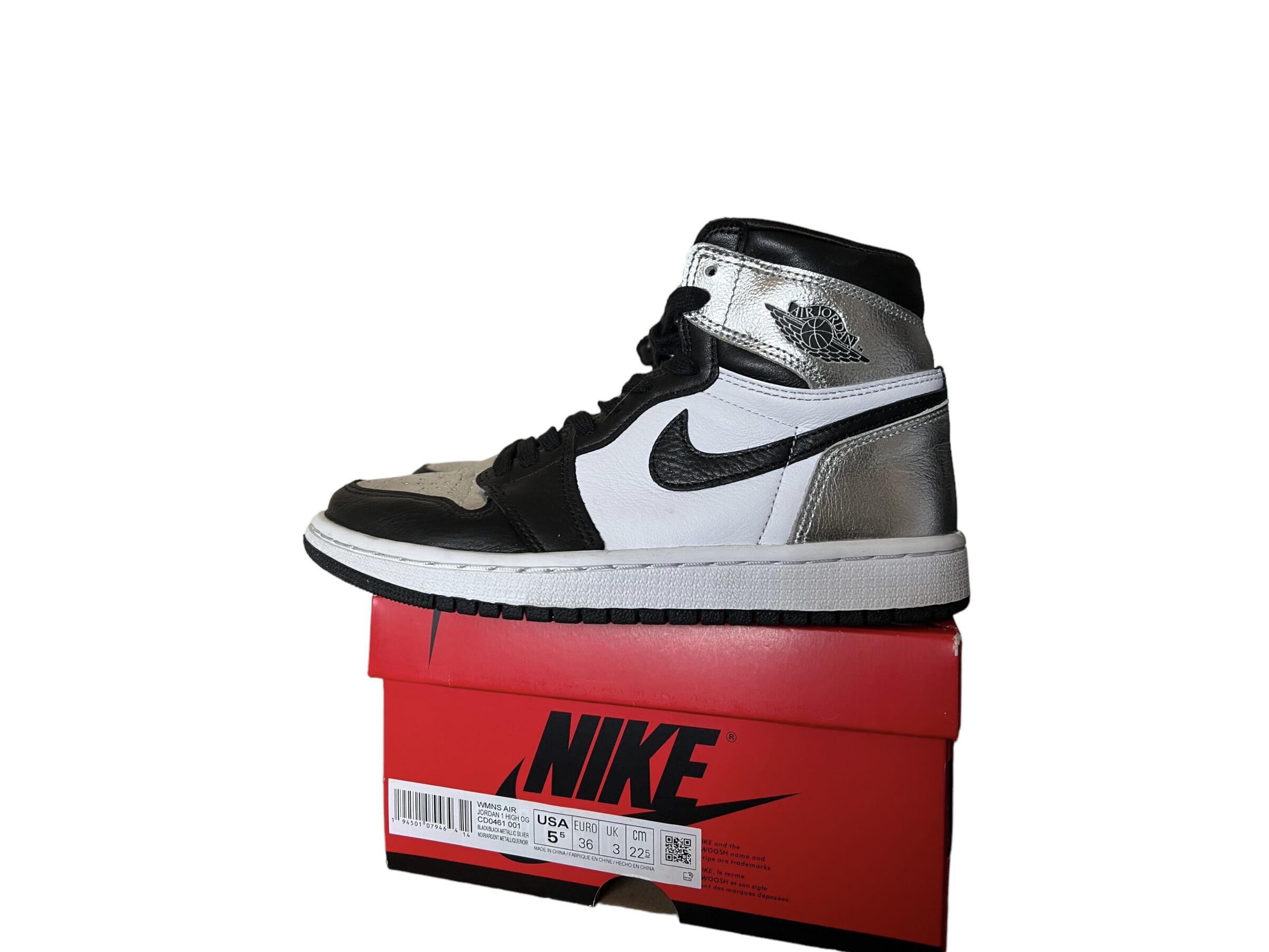Air Jordan 1 Retro High OG "Silver Toe" cipő (36)